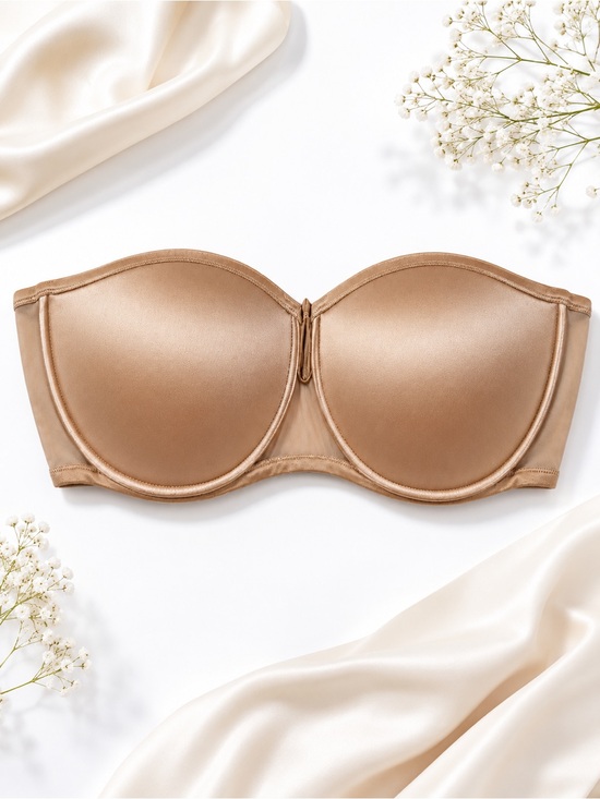 Curvation Other - Curvation 40DD Strapless Underwire Bra Nude Beige Full Coverage NWT